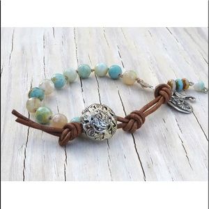 BOHO Bracelet Amazonite Summer Mermaid Handmade